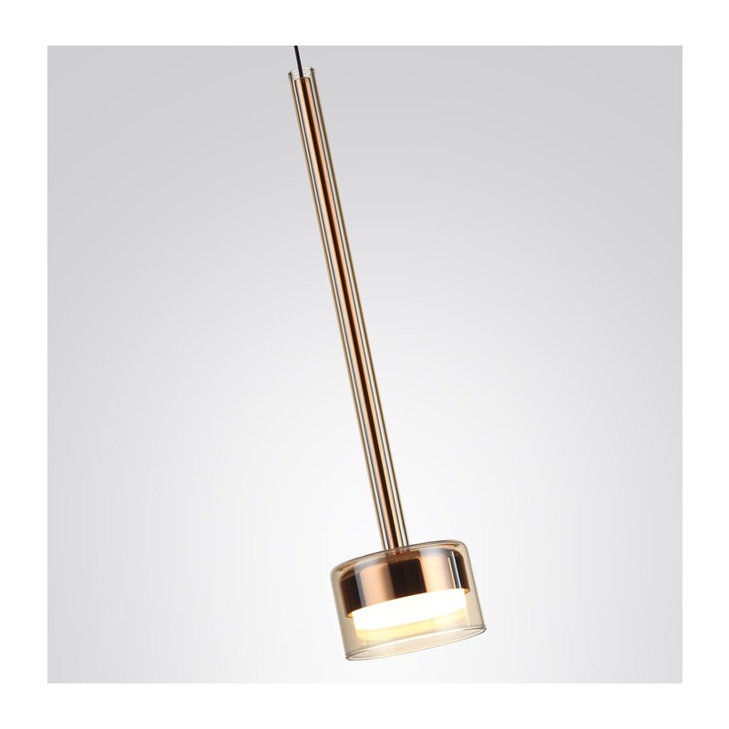 7152/10L HIGHTECH ODL26 347 Подвесной светильник медь/янтарное стекло/металл IP20 LED 10W 3000K 220V LASLO 2