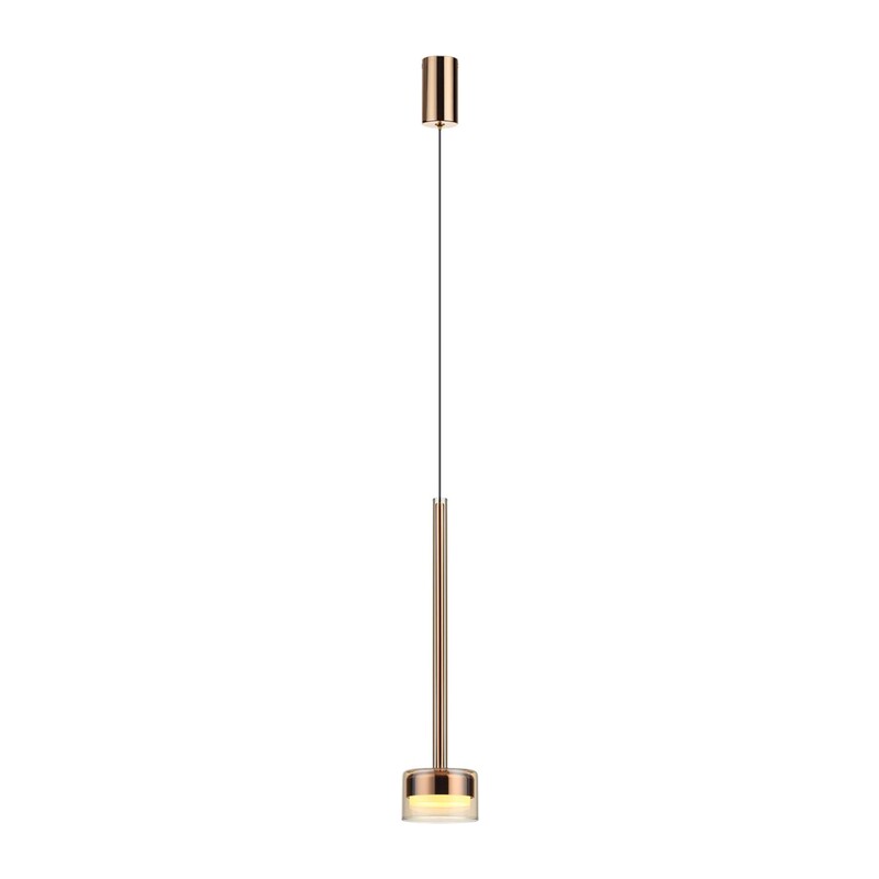 7152/10L HIGHTECH ODL26 347 Подвесной светильник медь/янтарное стекло/металл IP20 LED 10W 3000K 220V LASLO