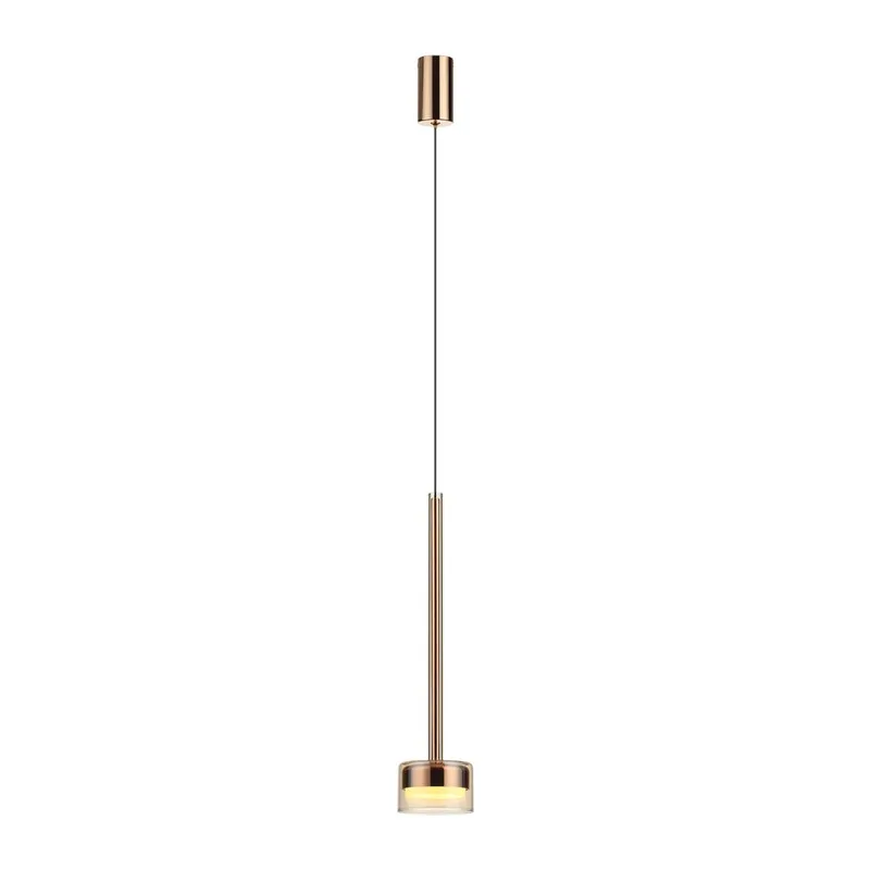 7152/10L HIGHTECH ODL26 347 Подвесной светильник медь/янтарное стекло/металл IP20 LED 10W 3000K 220V LASLO
