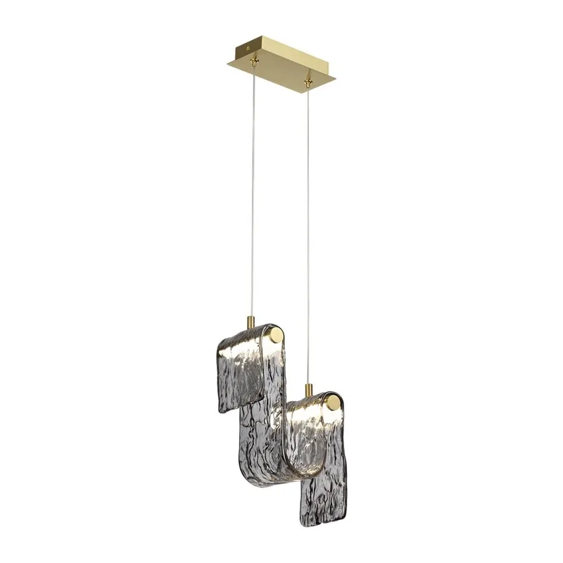 5106/11L L-VISION ODL26 549 брашинг/дымчатый металл/стекло Подвес LED x 11W 4000K FLOW