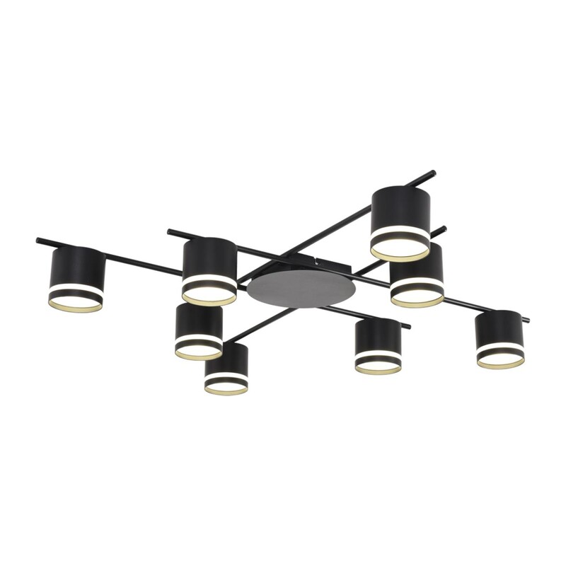8362/8C COMFI LN 000 черный, металл/акрил Светильник потолочный GX53 LED 8*7W 220V BERTY