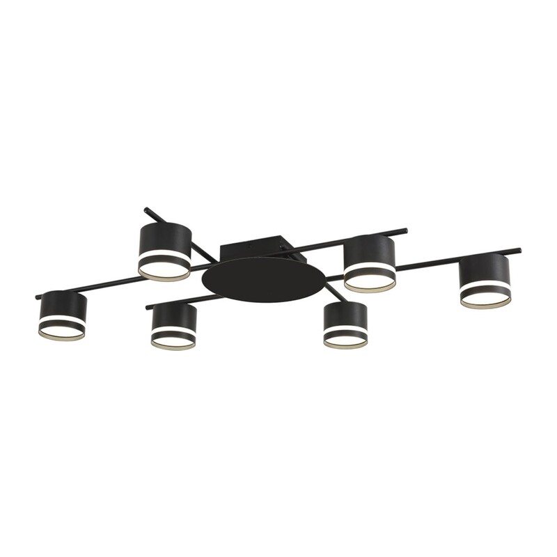 8362/6C COMFI LN 000 черный, металл/акрил Светильник потолочный GX53 LED 6*7W 220V BERTY