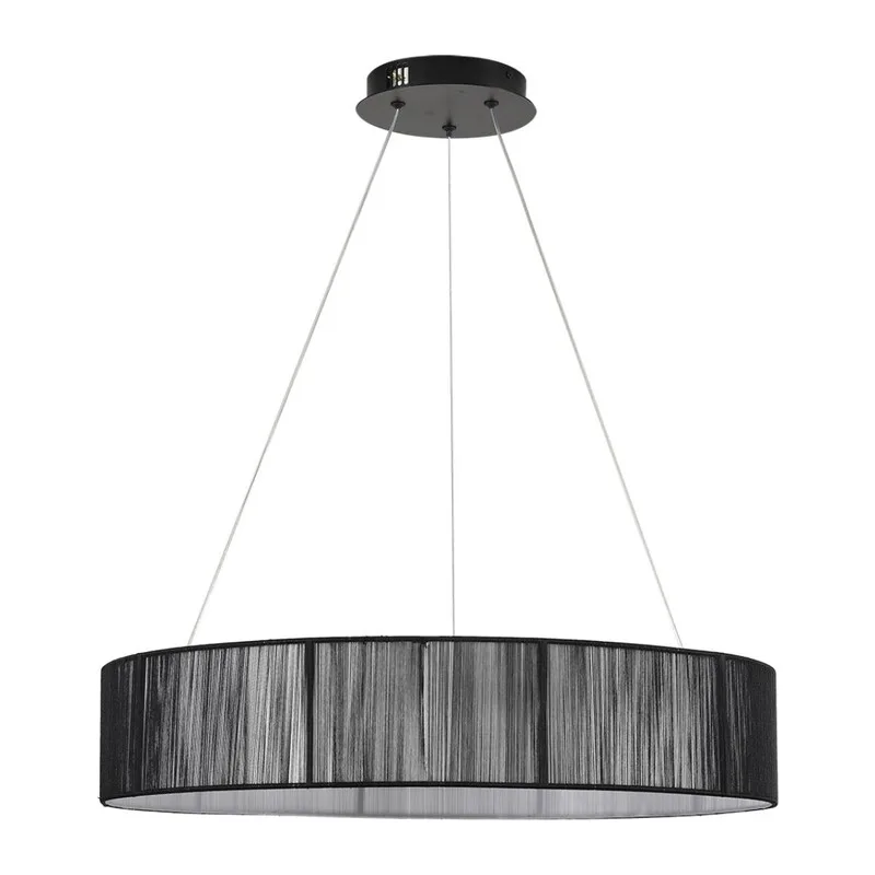 8371/40L LEDIO LN26 258 черный, металл/текстиль/силикон Люстра подвесная LED 40W 3000/4000/6000K 220V KAVA