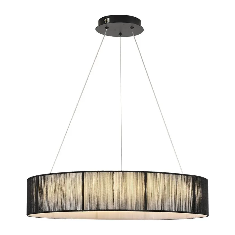 8371/40L LEDIO LN26 258 черный, металл/текстиль/силикон Люстра подвесная LED 40W 3000/4000/6000K 220V KAVA 2