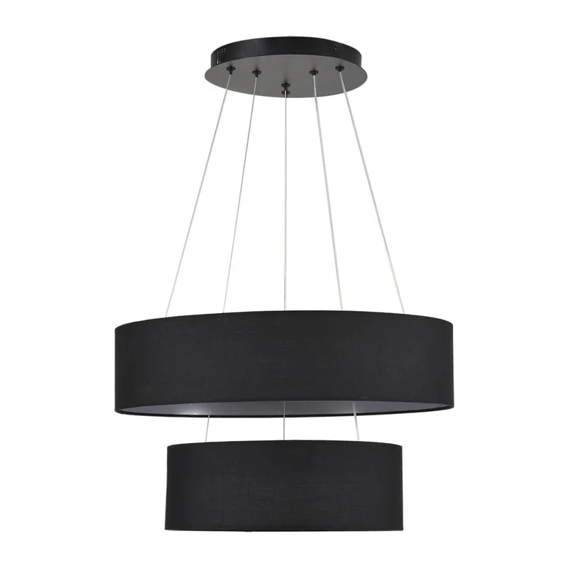 8373/55L LEDIO LN26 257 черный, металл/текстиль/силикон Люстра подвесная LED 55W 3000/4000/6000K 220V SAVA