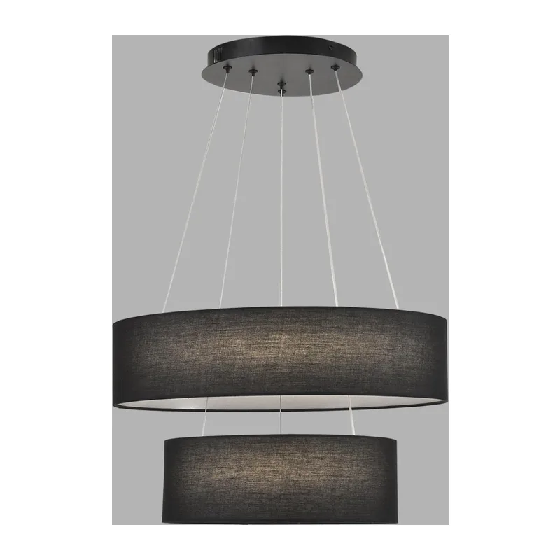 8373/55L LEDIO LN26 257 черный, металл/текстиль/силикон Люстра подвесная LED 55W 3000/4000/6000K 220V SAVA 4