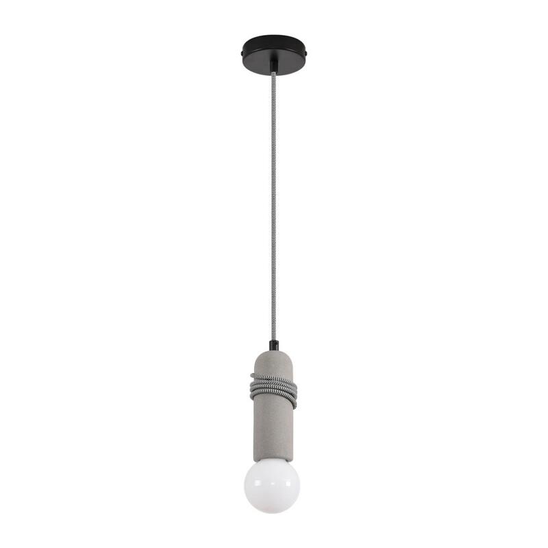 8365/1A ECO LN26 330 черный/серый, металл/бетон Подвес E27 LED 10W 220V TESLA 4