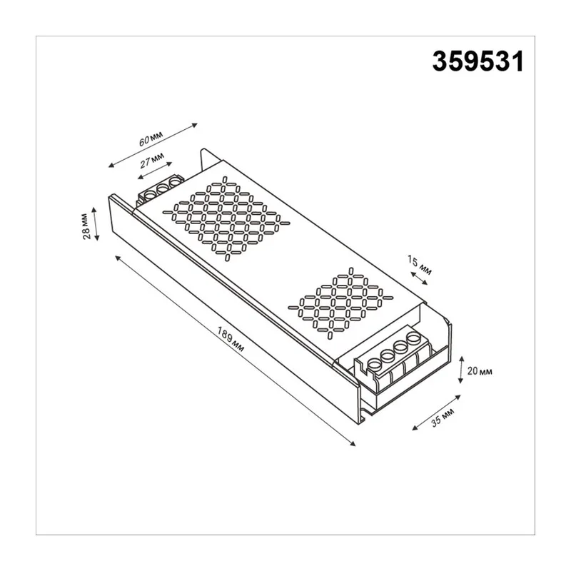 359531 DRIVE NT25 142 никель Выносной драйвер IP20 300W 48V 2