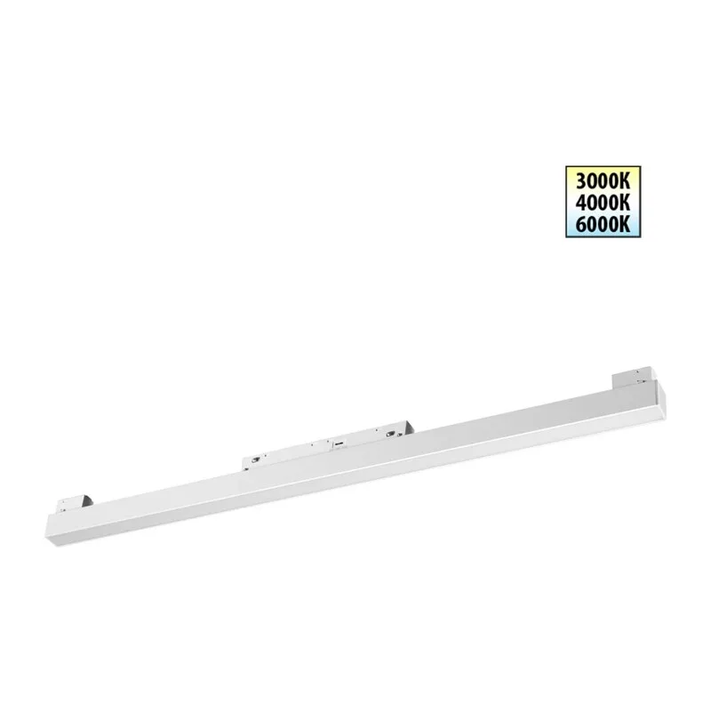 359618 SHINO NT25 158 белый Трековый светильник для низков. шинопровода с переключ. цв. темпер. IP20 LED 3000К\4000К\6000К 20W 48V FLUM