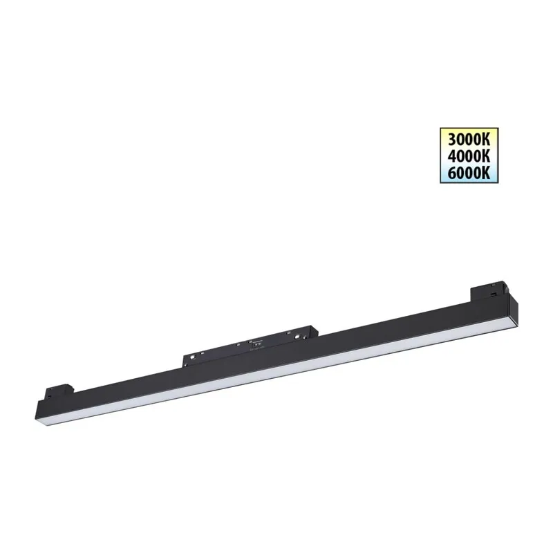 359619 SHINO NT25 158 черный Трековый светильник для низков. шинопровода с переключ. цв. темпер. IP20 LED 3000К\4000К\6000К 20W 48V FLUM
