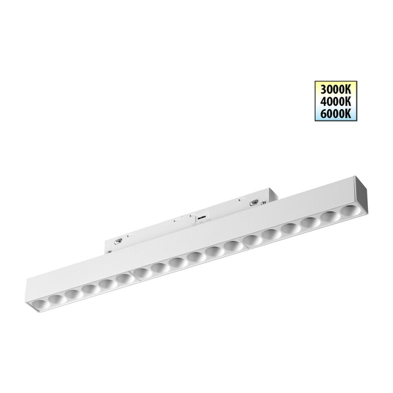359622 SHINO NT25 158 белый Трековый светильник для низков. шинопровода с переключ. цв. темпер. IP20 LED 3000К\4000К\6000К 18W 48V FLUM 5