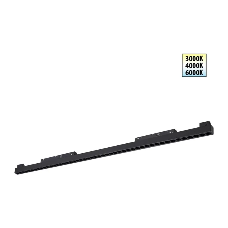 359627 SHINO NT25 158 черный Трековый светильник для низков. шинопровода с переключ. цв. темпер. IP20 LED 3000К\4000К\6000К 45W 48V FLUM