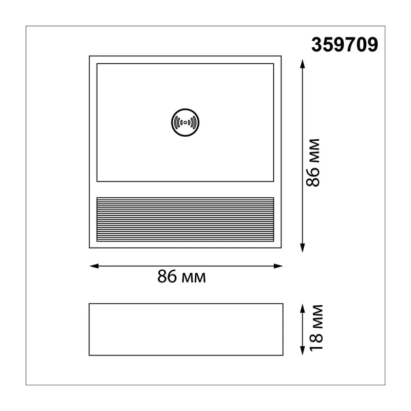 359709 OVER NT25 434 белый Светильник накладной сенсорный для лестниц IP20  LED 0.4W 3000К 1000mAh Li-ion, 5V VESPERA 6