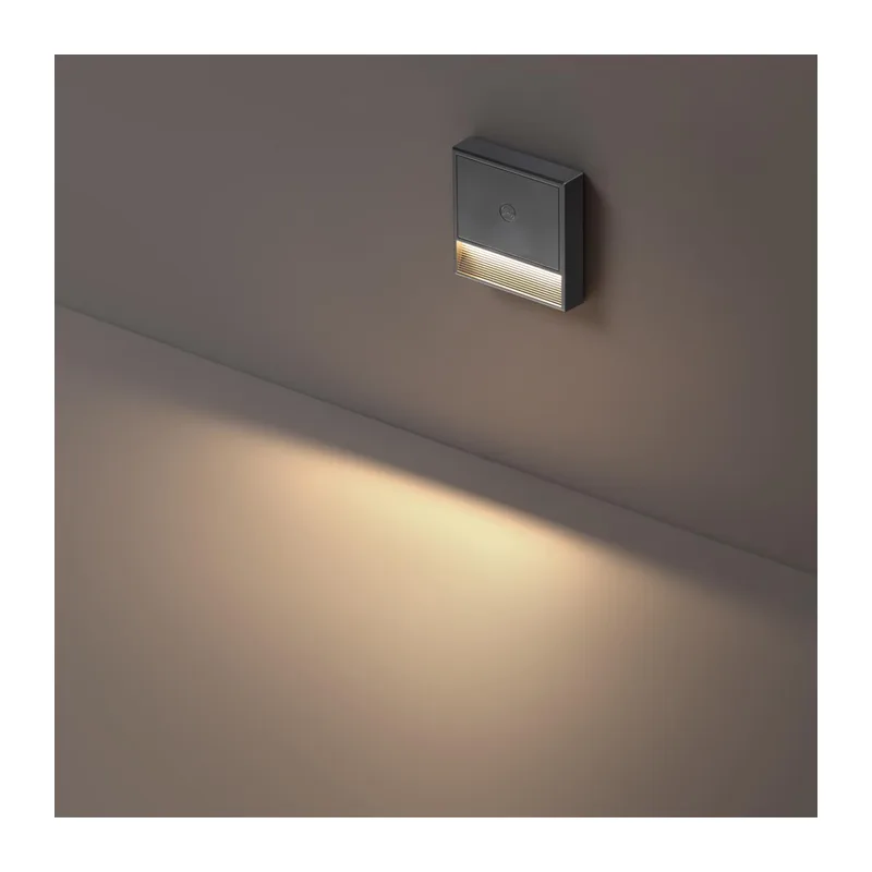 359710 OVER NT25 434 серый Светильник накладной сенсорный для лестниц IP20  LED 0.4W 3000К 1000mAh Li-ion, 5V VESPERA 2