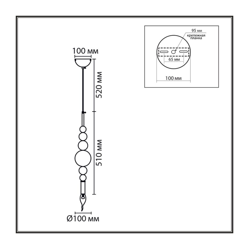 8106/1 MODERNI LN26 000 черный/золото, металл Подвес E14 40W 220V NANA 2