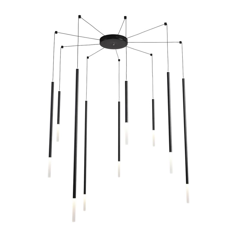 8400/27L LEDIO LN26 000 черный/белый, металл/акрил Люстра LED 27W 3000K 220V STICK