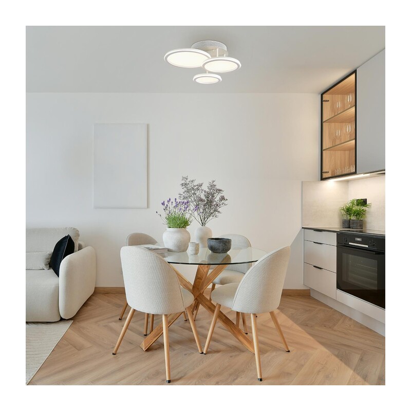 8380/60CL LEDIO LN26 000 белый,металл/акрил Умная люстра потолочная с ПДУ и голосовым управлением LED 60W 3000-6500К 220V ALIS SMART 5