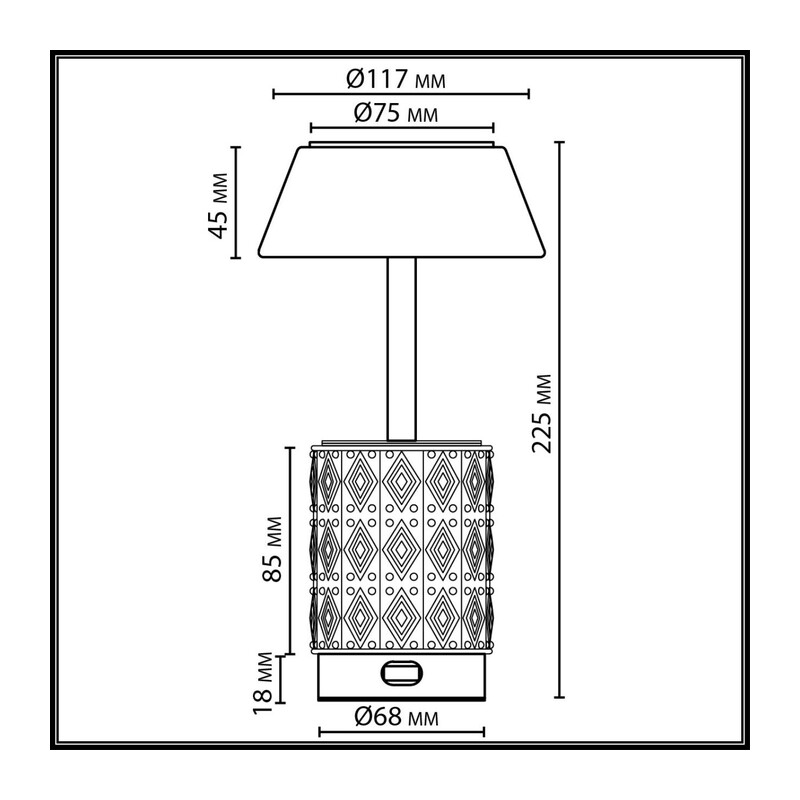 5454/6TL L-VISION ODL_EX26 010 светлая бронза/кофейный/жемчужный/металл/керамика Настольная лампа беспроводная LED*6W 3000K LULU 2