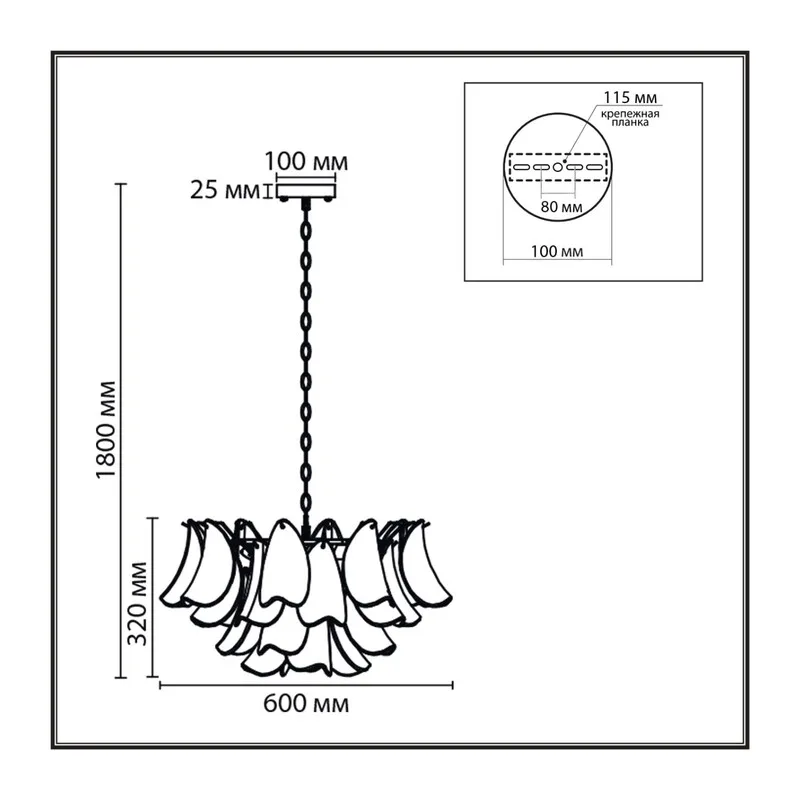 8385/9 NEOCLASSI LN26 141 золото/белый, металл/стекло Люстра E14 9*40W 220V PLUME 3