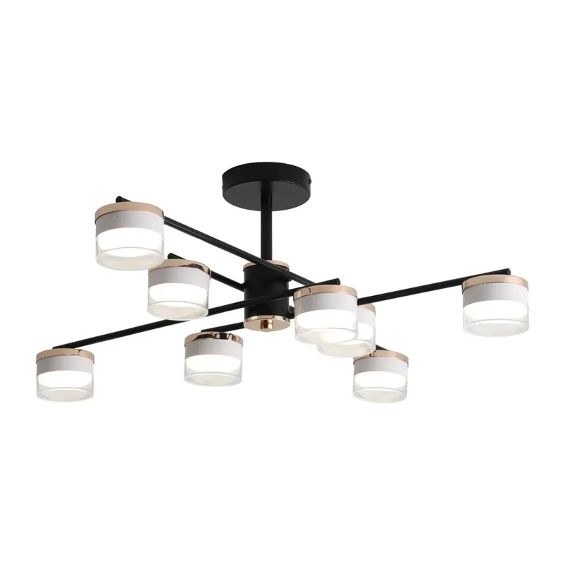 8403/8C COMFI LN 000 черный/золотой, металл/акрил Светильник потолочный GX53 LED 8*7W 220V CHARLY 4