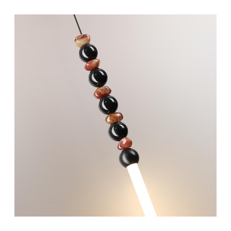7187/12L HIGHTECH ODL26 223 Подвесной светильник черный/акрил/агат/металл IP20 LED 12W 3500K 220V MONELLA 2