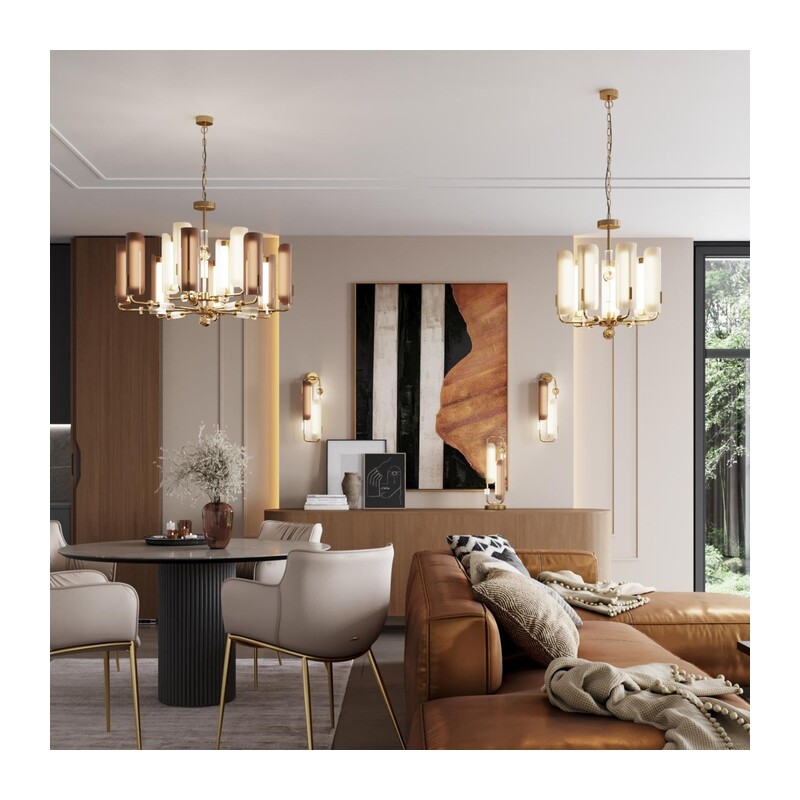 5467/10TL MODERN ODL_EX26 049 белый/коричневый/античная бронза/металл/стекло/декор металл Настольная лампа LED 10W (5W*2) 2700K LION 5