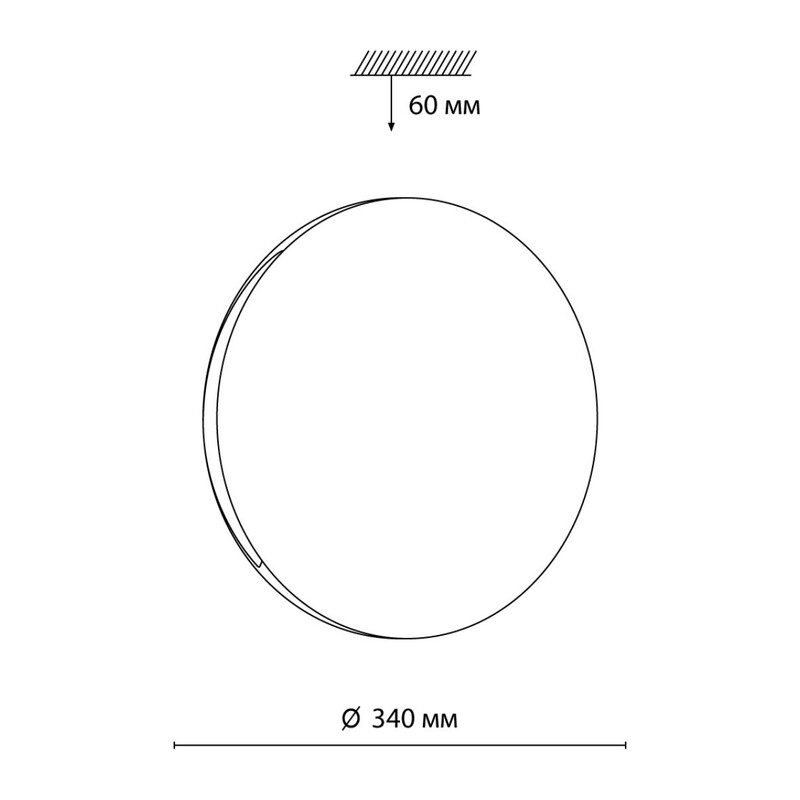 7600/CLN TAN SN Светильник пластик/белый/хром LED 36Вт без ДУ 4000К D340 IP43 RINGO 2