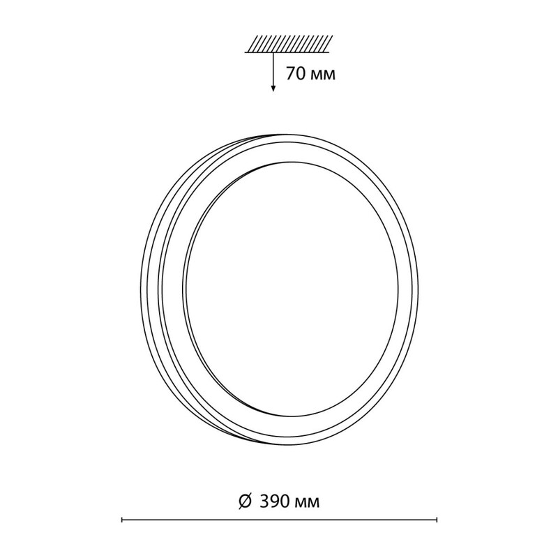 7620/DLN PALE SN 109 Светильник пластик/черный/медный LED 48Вт 3000/4000/6000K D390 IP43 CCT AKUNA 2