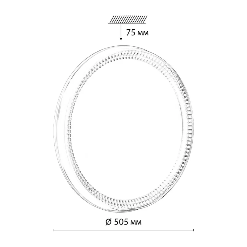 7643/ELN COLOR SN 146 Светильник пластик/белый/прозрачный LED 76Вт 3000/4000/6000К D505 IP43 CCT DEPAX 3