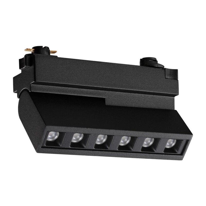 359735 PORT NT25 240 черный Светильник однофазный двухжильный трековый с переключ. цв. температуры IP20 LED 6W 180-265V 2700К/3200К/4000К EOS 2