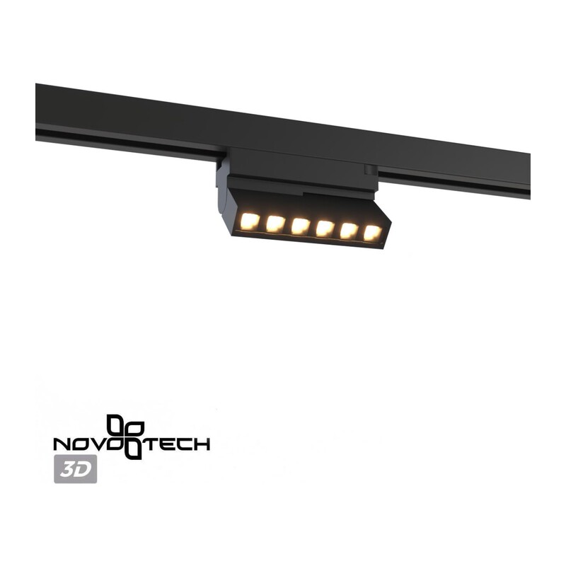 359735 PORT NT25 240 черный Светильник однофазный двухжильный трековый с переключ. цв. температуры IP20 LED 6W 180-265V 2700К/3200К/4000К EOS 3