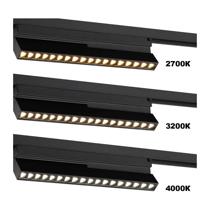 359735 PORT NT25 240 черный Светильник однофазный двухжильный трековый с переключ. цв. температуры IP20 LED 6W 180-265V 2700К/3200К/4000К EOS 2