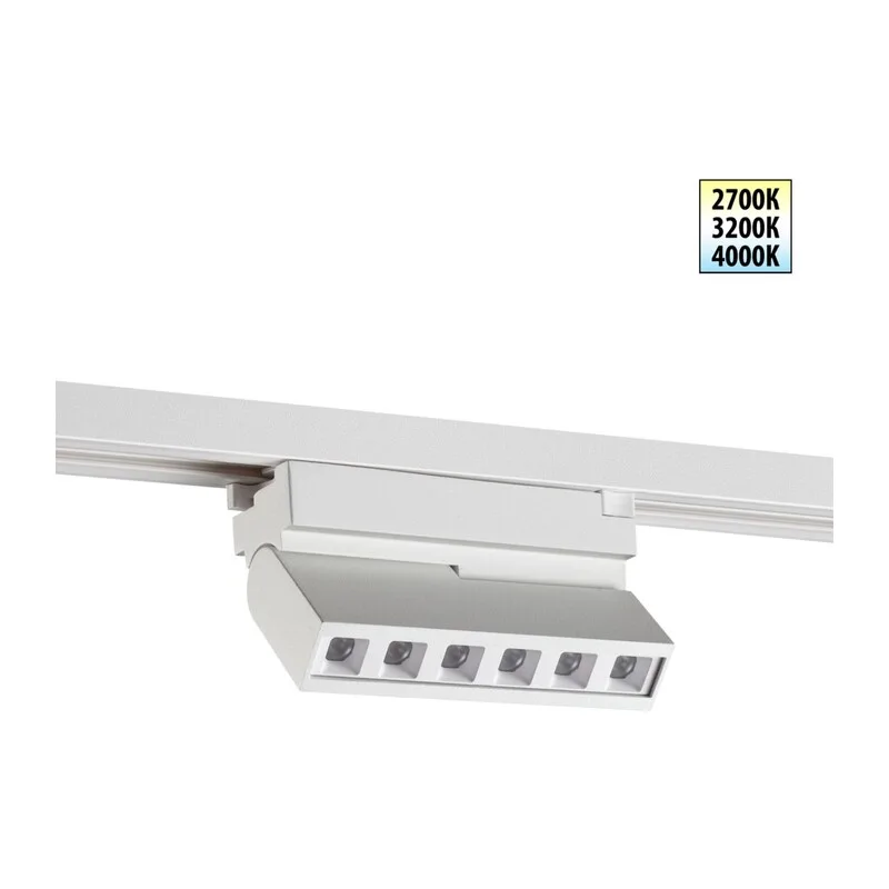 359738 PORT NT25 240 белый Светильник однофазный двухжильный трековый с переключ. цв. температуры IP20 LED 6W 180-265V 2700К/3200К/4000К EOS