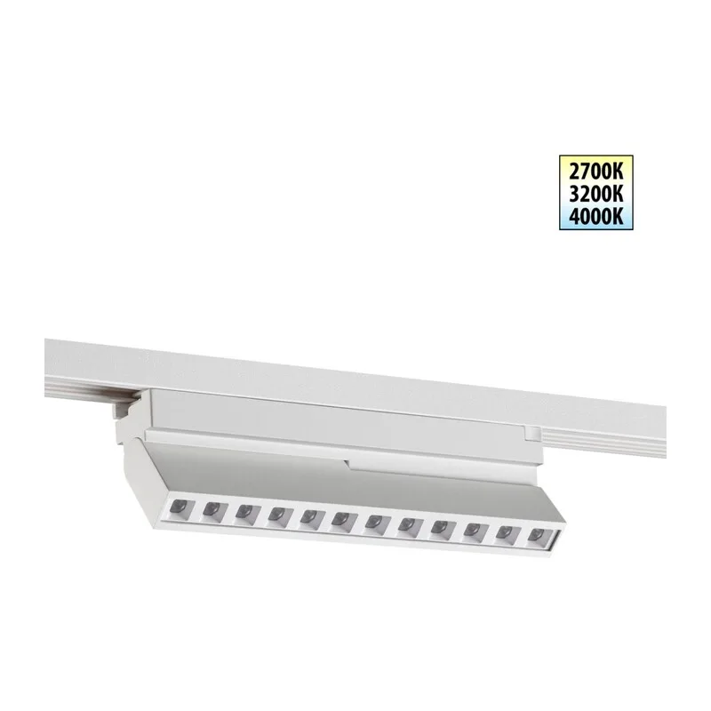 359739 PORT NT25 240 белый Светильник однофазный двухжильный трековый с переключ. цв. температуры IP20 LED 12W 180-265V 2700К/3200К/4000К EOS