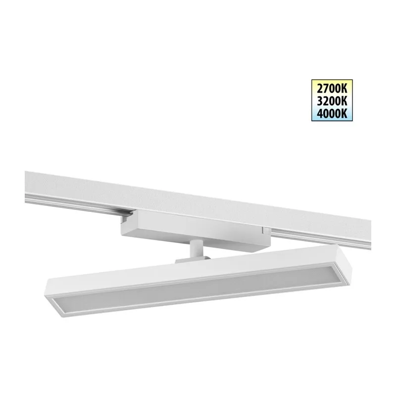 359781 PORT NT25 260 белый Светильник однофазный трехжильный трековый с переключ. цв. температуры IP20 LED 18W 180-265V 2700К/3200К/4000К STRATUS