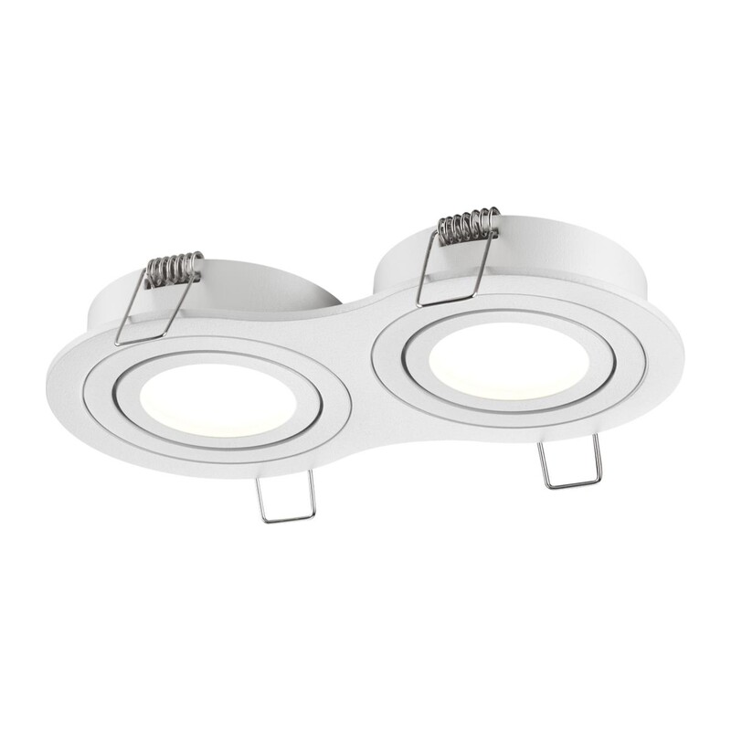 371023 WIR NT25 577 белый Светильник встраиваемый поворотный IP20 GU10 2*50W 220-240V MORUS