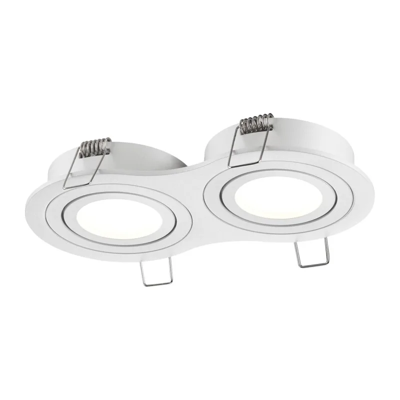 371023 WIR NT25 577 белый Светильник встраиваемый поворотный IP20 GU10 2*50W 220-240V MORUS 2