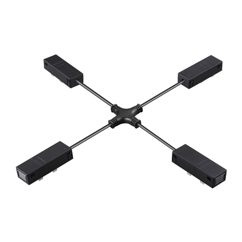 135315 PORT NT25 206 черный Гибкий токопроводящий соединитель "X" IP20 90-240V VECTOR 2