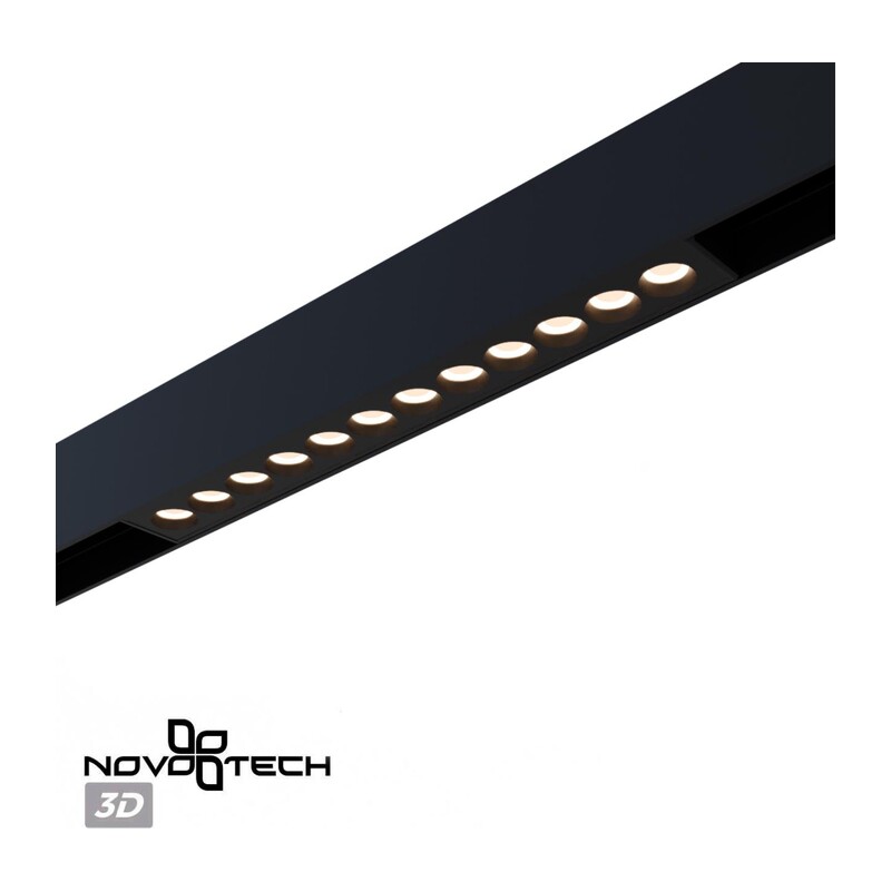 359930 PORT NT25 208 черный Трековый светильник с переключ. цв. темпер. IP20 LED 3000К\4000К\6000К 10W 90-240V VECTOR 3