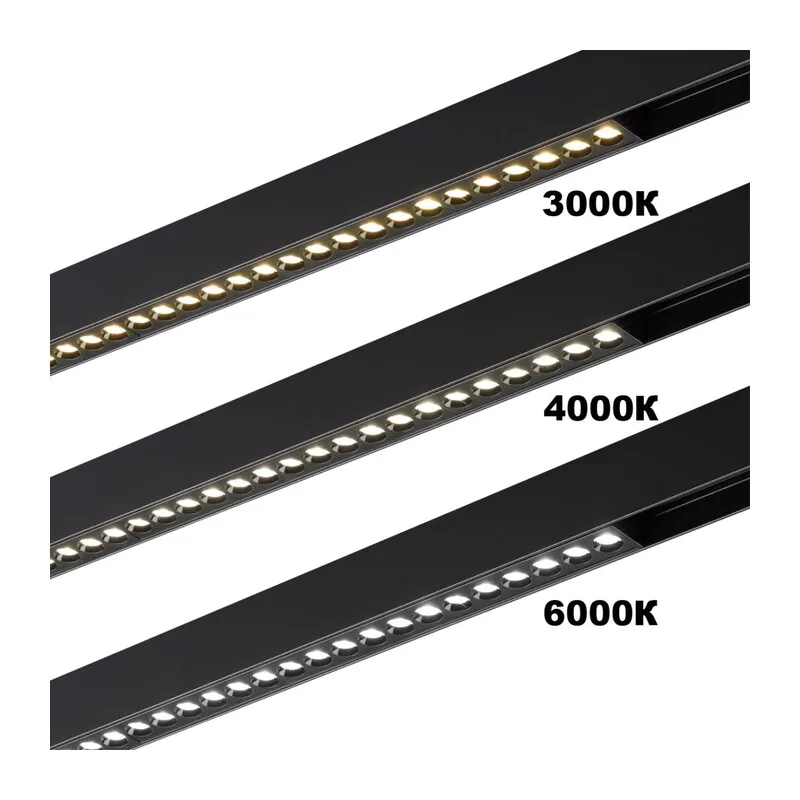 359932 PORT NT25 208 черный Трековый светильник с переключ. цв. темпер. IP20 LED 3000К\4000К\6000К 24W 90-240V VECTOR 2