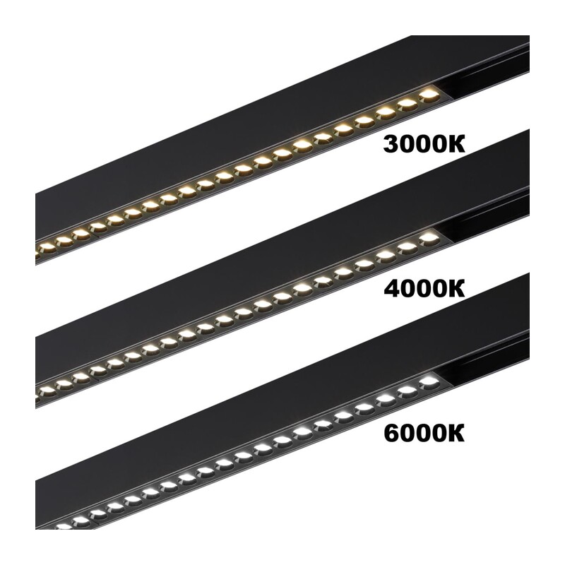 359934 PORT NT25 208 черный Трековый светильник с переключ. цв. темпер. IP20 LED 3000К\4000К\6000К 30W 90-240V VECTOR