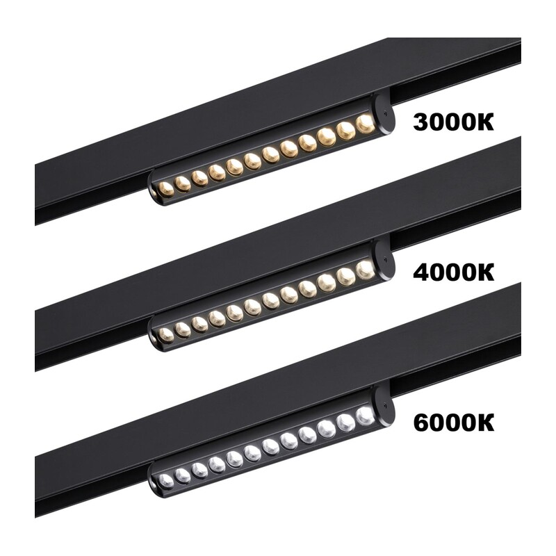 359948 PORT NT25 214 черный Трековый светильник с переключ. цв. темпер. IP20 LED 3000К\4000К\6000К 18W 90-240V VECTOR