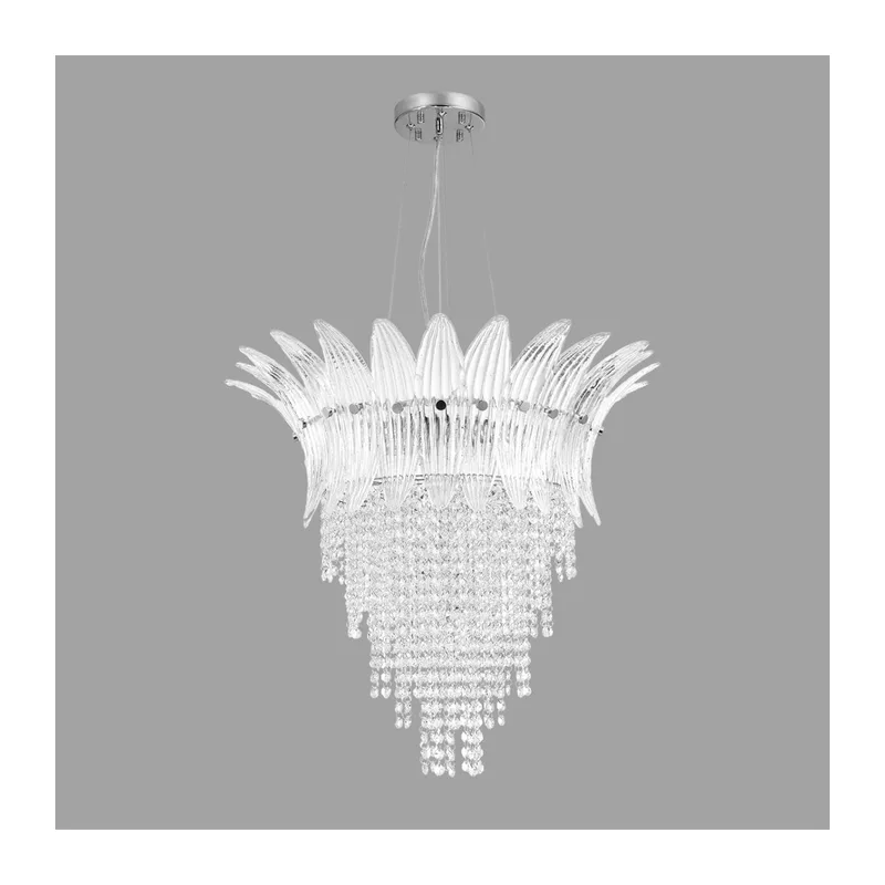 8433/7 ECLECTICO LN27 089  хром/прозрачный, металл/стекло/хрусталь Люстра подвесная  E14 7*40W 220V VERDY 2