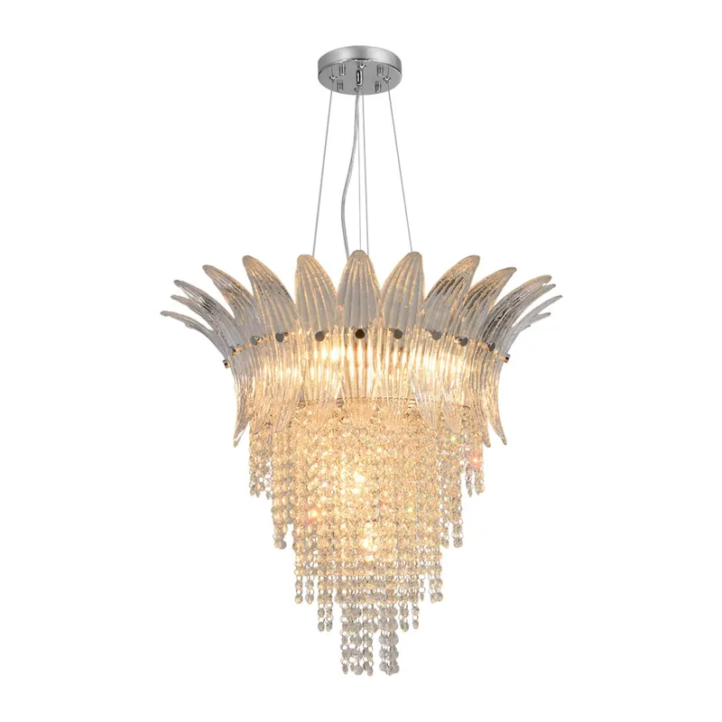 8433/7 ECLECTICO LN27 089  хром/прозрачный, металл/стекло/хрусталь Люстра подвесная  E14 7*40W 220V VERDY 4