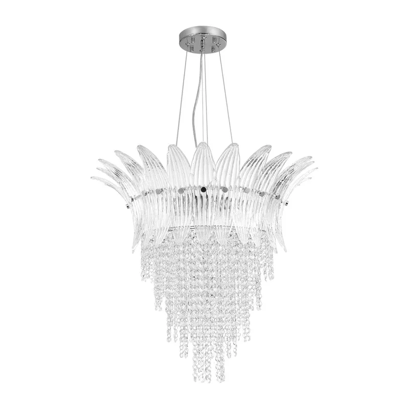 8433/7 ECLECTICO LN27 089 хром/прозрачный, металл/стекло/хрусталь Люстра подвесная E14 7*40W 220V VERDY