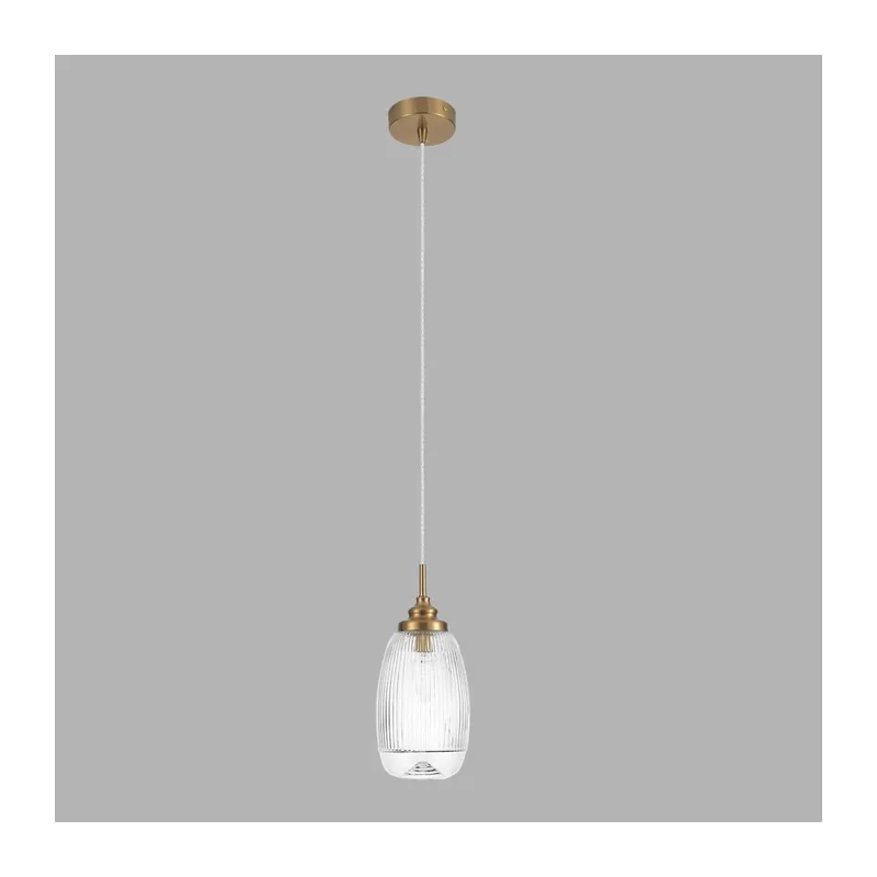 8439/1C MODERNI LN27 379  латунь/прозрачный металл/стекло Подвес E14 1*40W 220V DEA 2