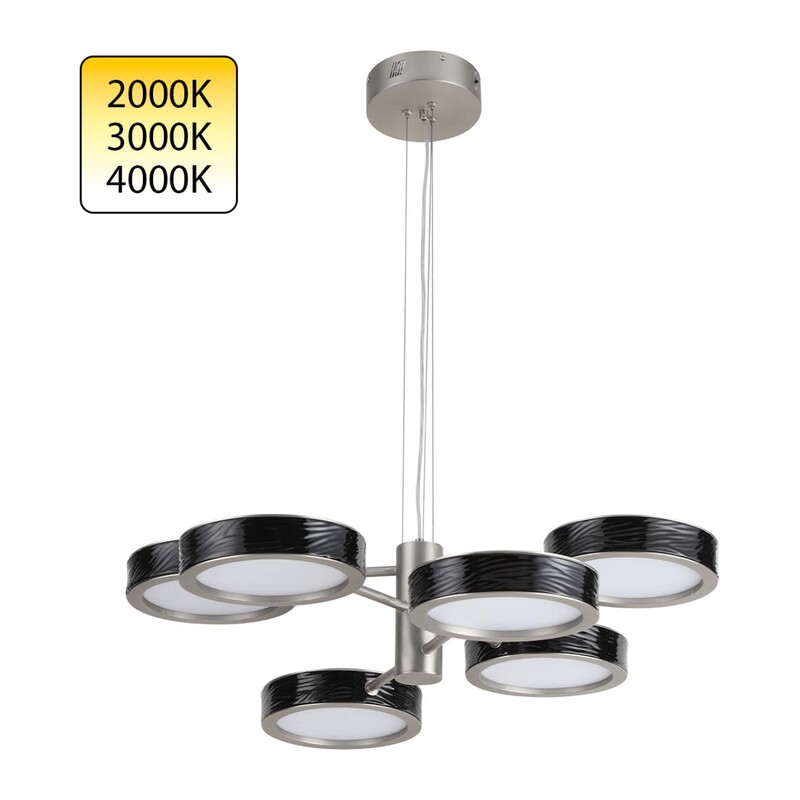 5451/99LB L-VISION  ODL_EX26 черный/никель/металл/керамика/акрил Люстра LED 99W  2000К/3000K/4000K Rivera 4