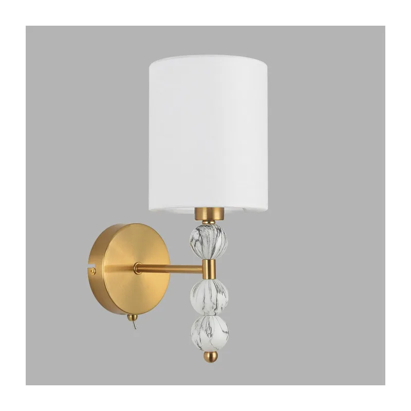 8441/1W MODERNI LN27 057 французское золото/белый металл  /текстиль Бра E14 40W 220V TORRY 2