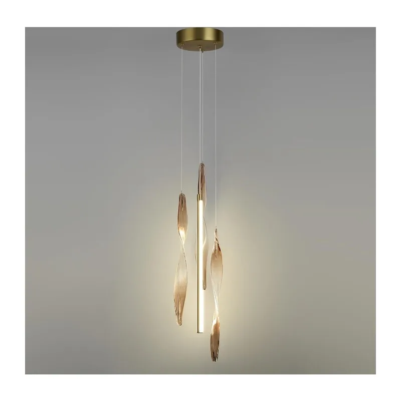 5468/9L L-VISION ODL_EX27 сатинированн.латунь/градиент коричн./металл/стекло Подвес LED*9W 3500K SPIRA 2