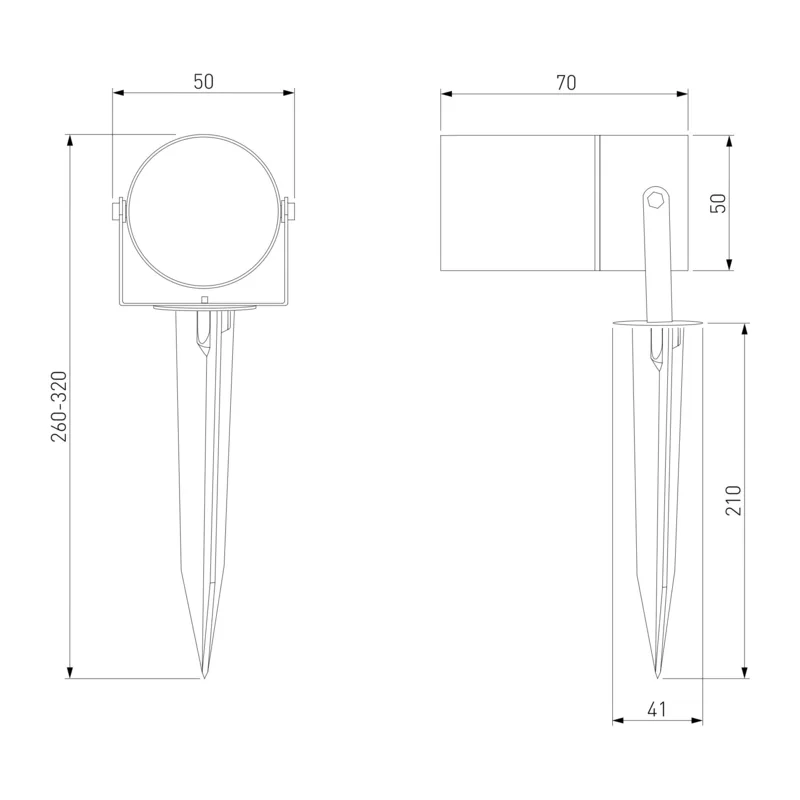 Ландшафтный светодиодный поворотный светильник Landscape IP54 043 FL LED черный Elektrostandard 7